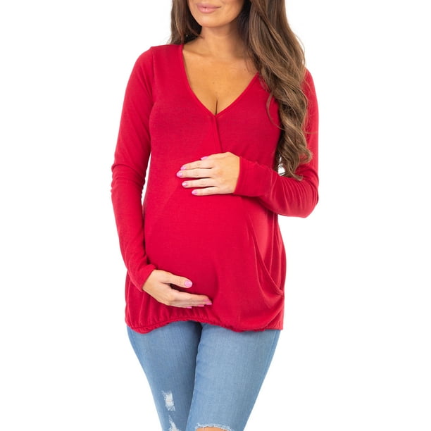 Womens Wrap Criss Cross Nursing Tunic